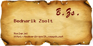 Bednarik Zsolt névjegykártya